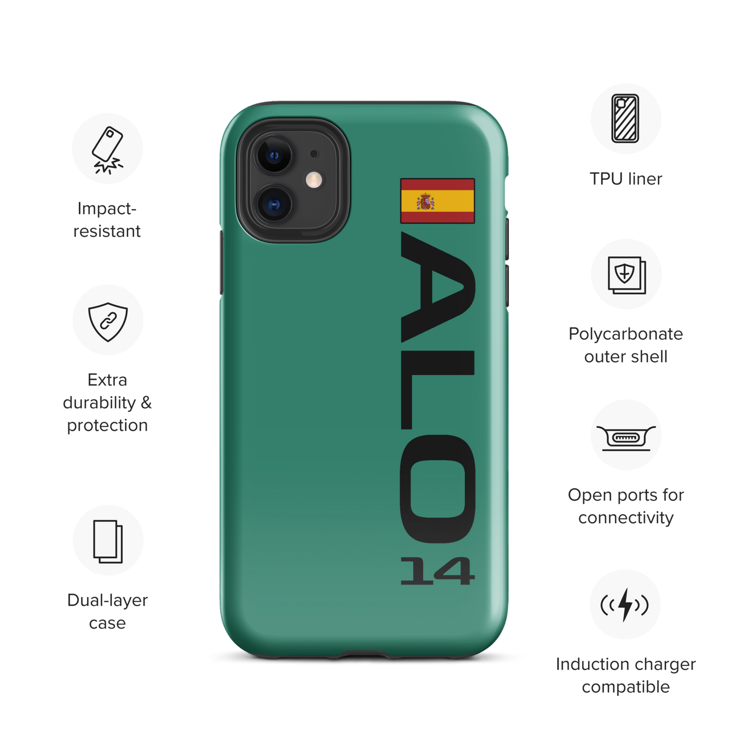Fernando Alonso #14 Case for iPhone® - Formula Fans