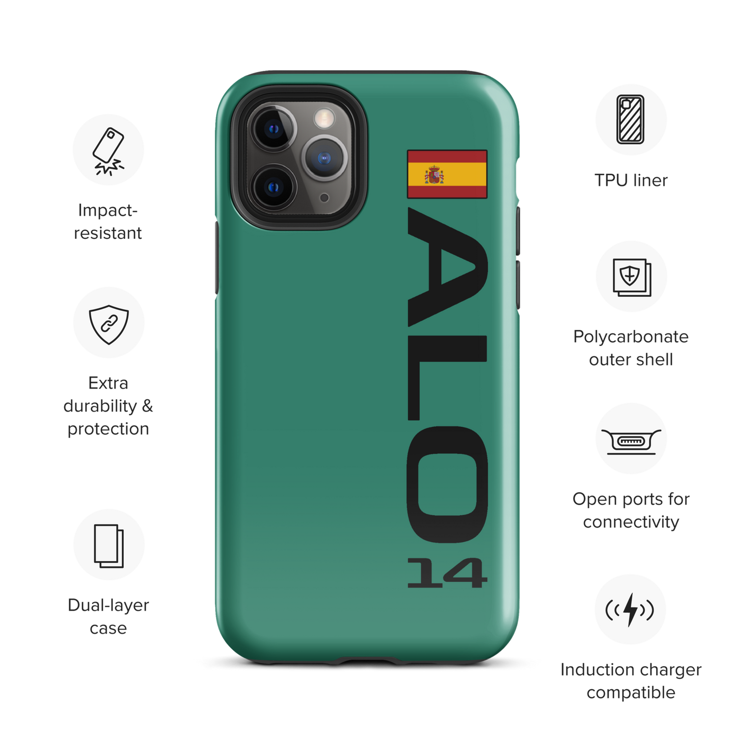 Fernando Alonso #14 Case for iPhone® - Formula Fans