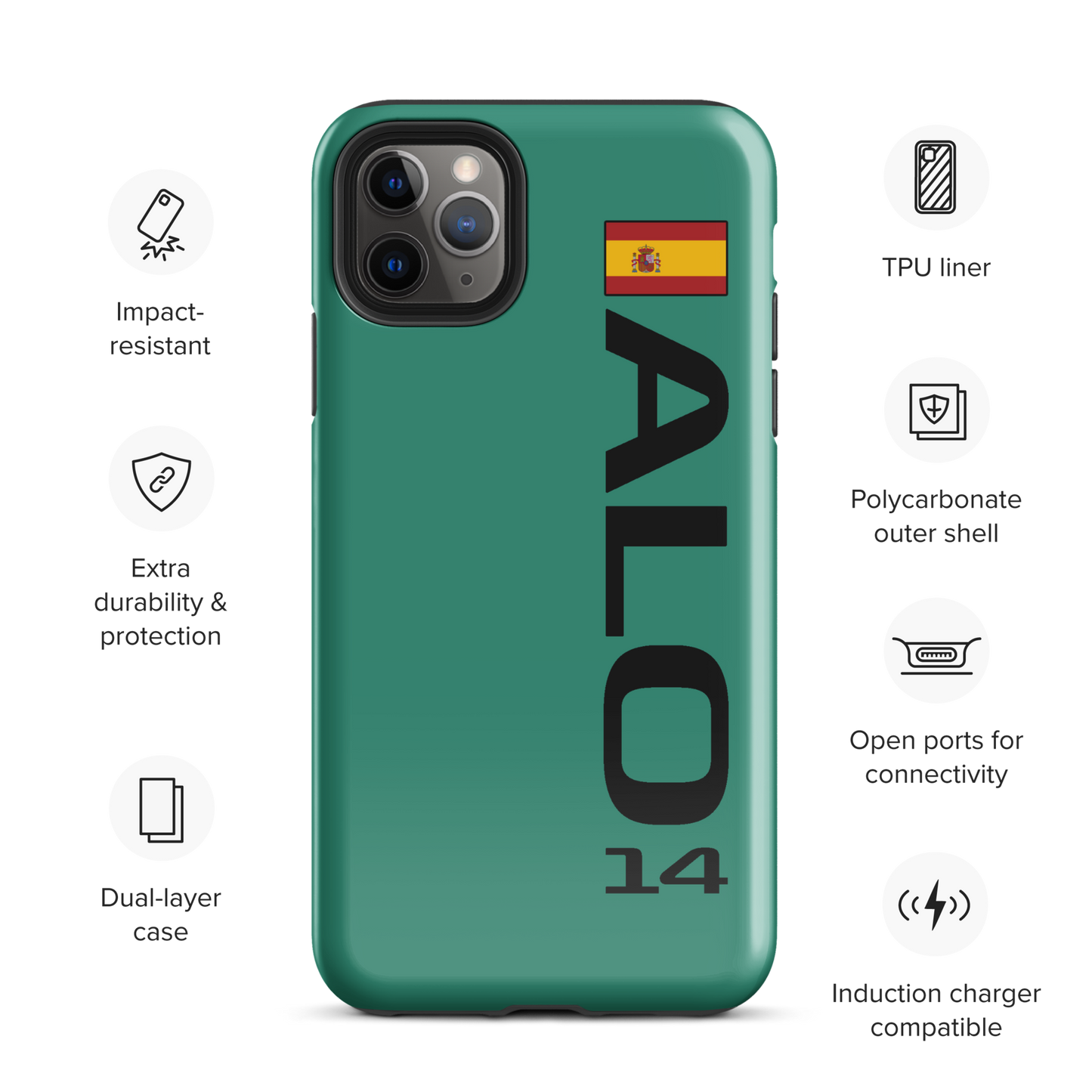 Fernando Alonso #14 Case for iPhone® - Formula Fans