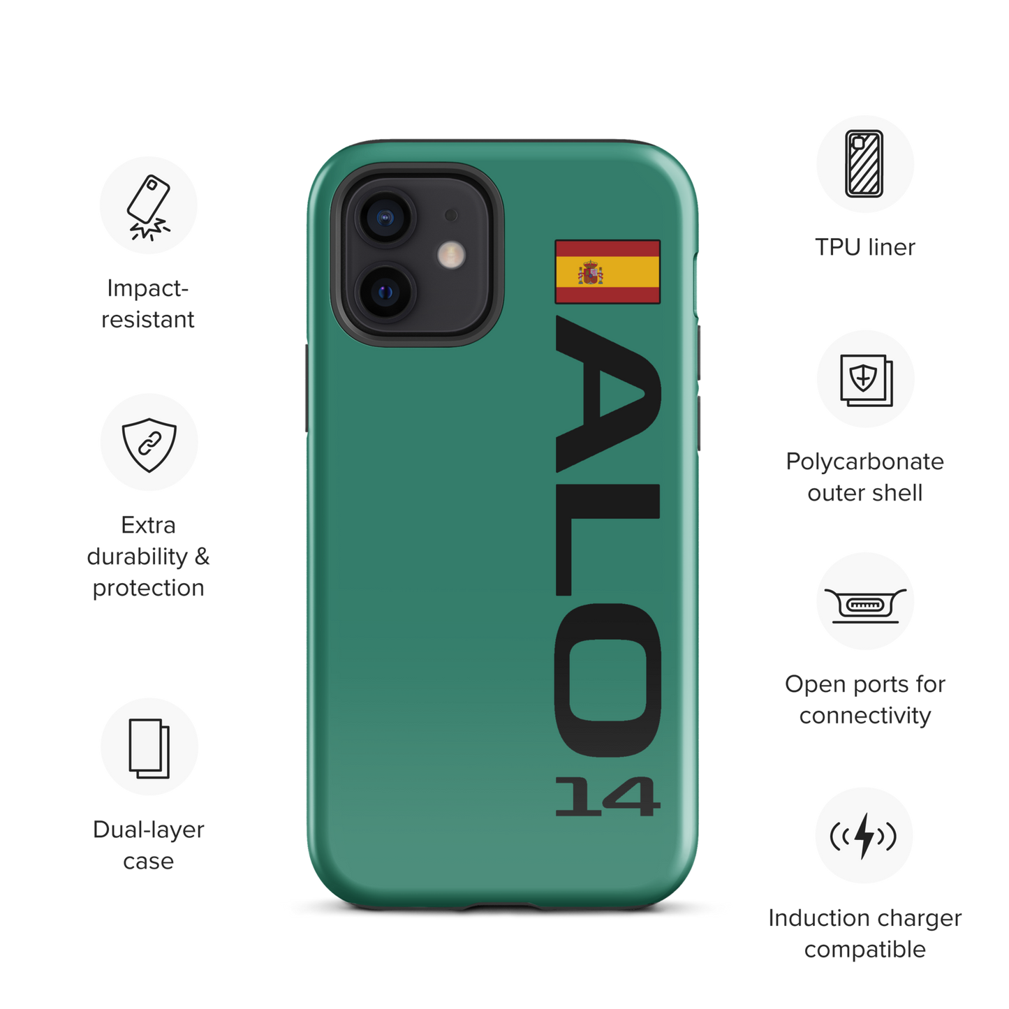 Fernando Alonso #14 Case for iPhone® - Formula Fans