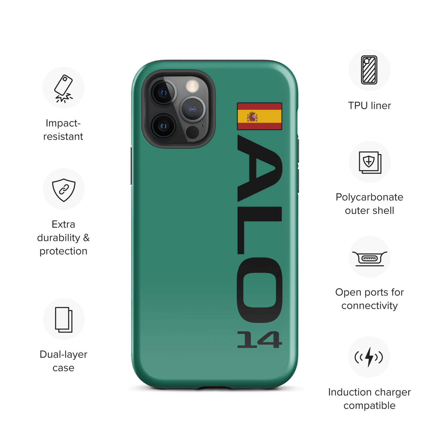 Fernando Alonso #14 Case for iPhone® - Formula Fans