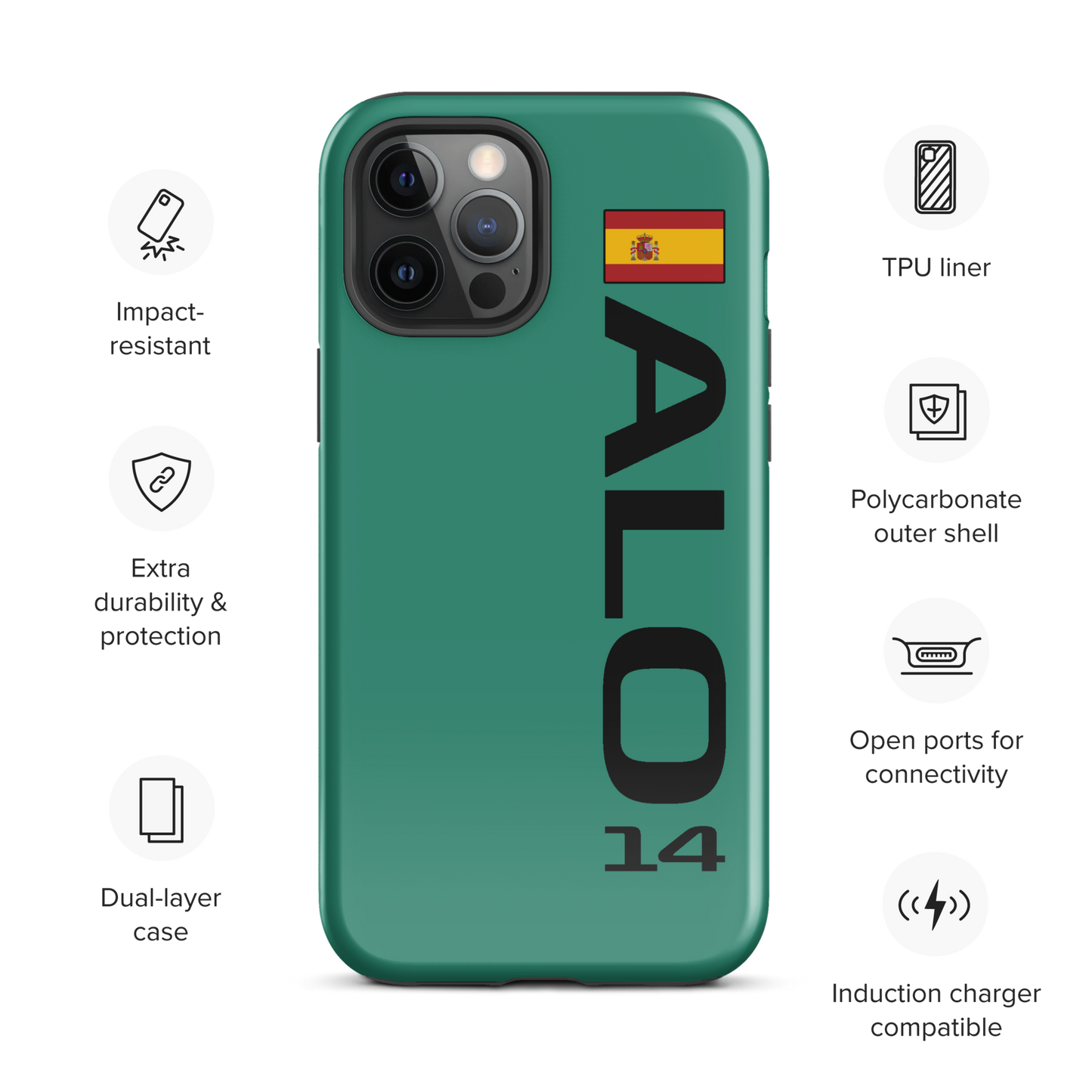 Fernando Alonso #14 Case for iPhone® - Formula Fans