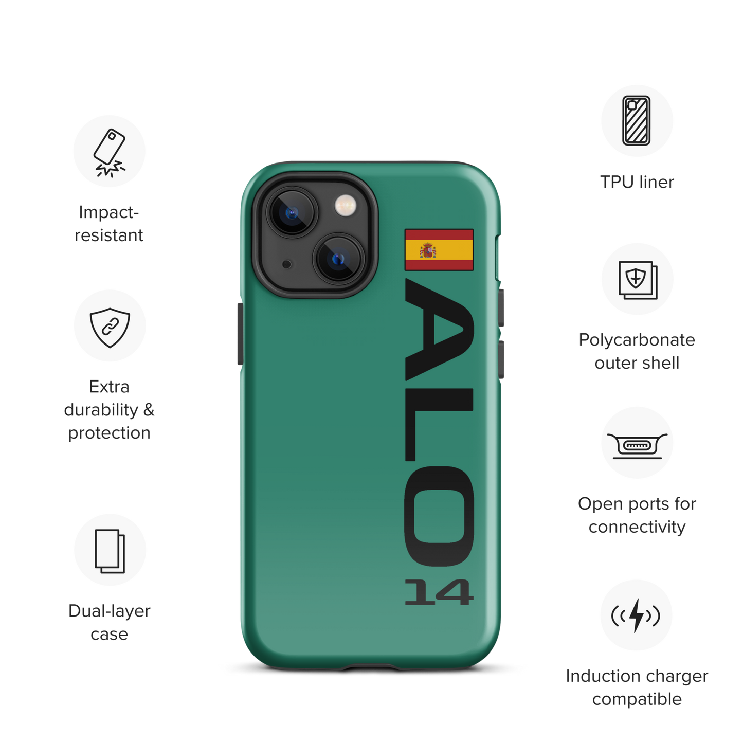 Fernando Alonso #14 Case for iPhone® - Formula Fans