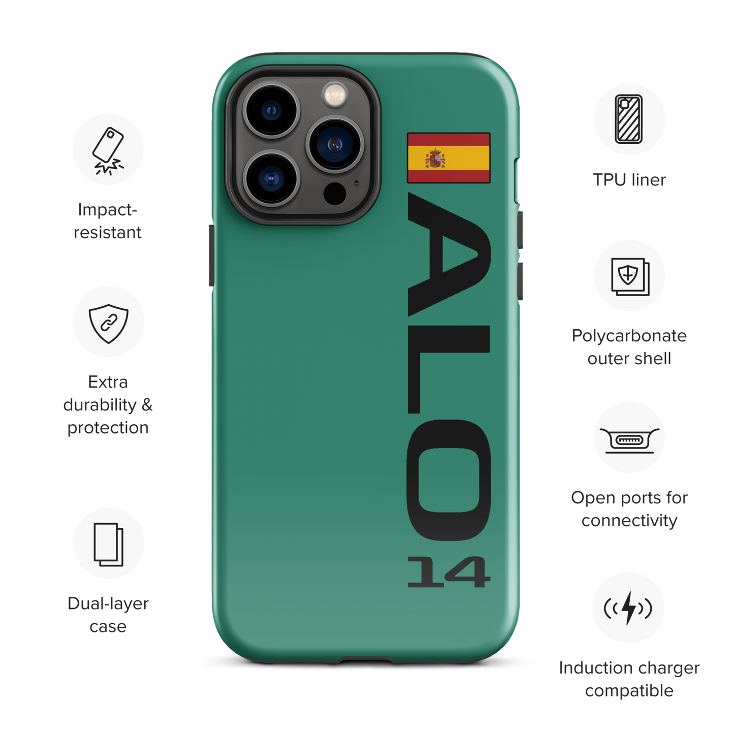 Fernando Alonso #14 Case for iPhone® - Formula Fans