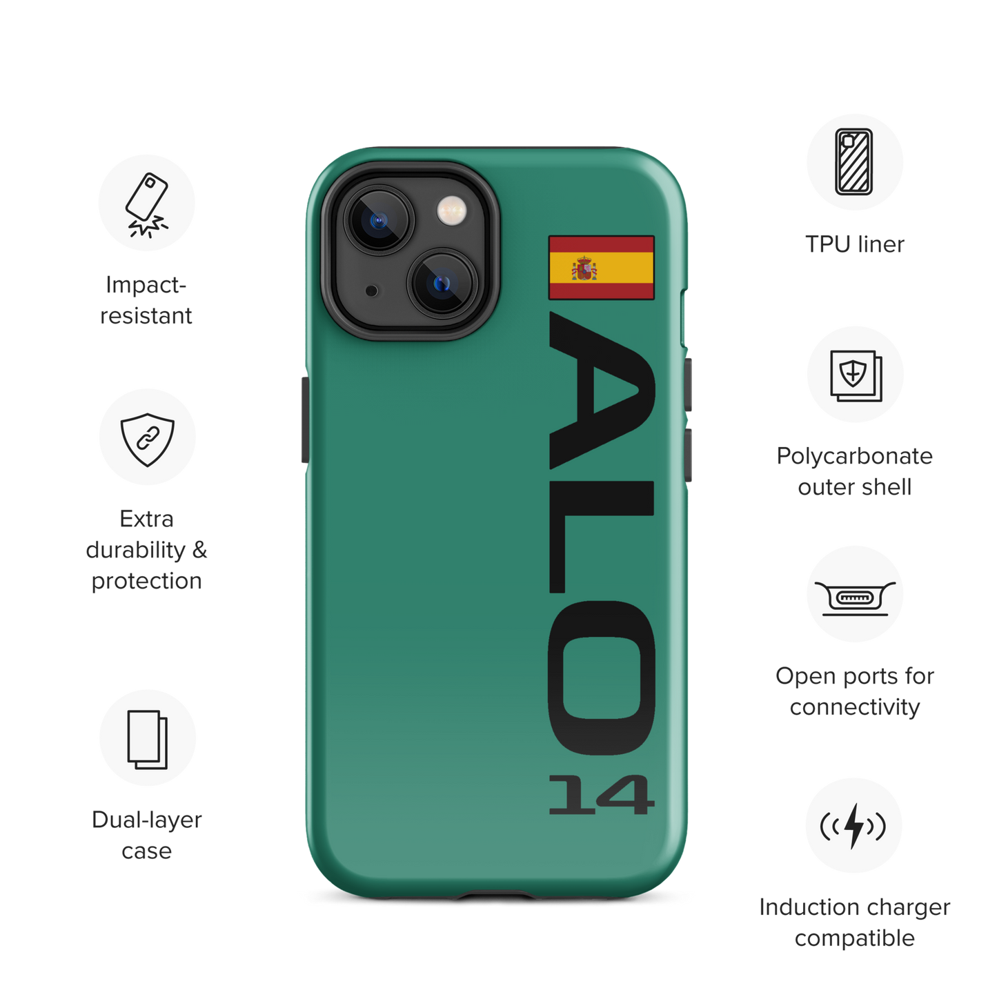 Fernando Alonso #14 Case for iPhone® - Formula Fans