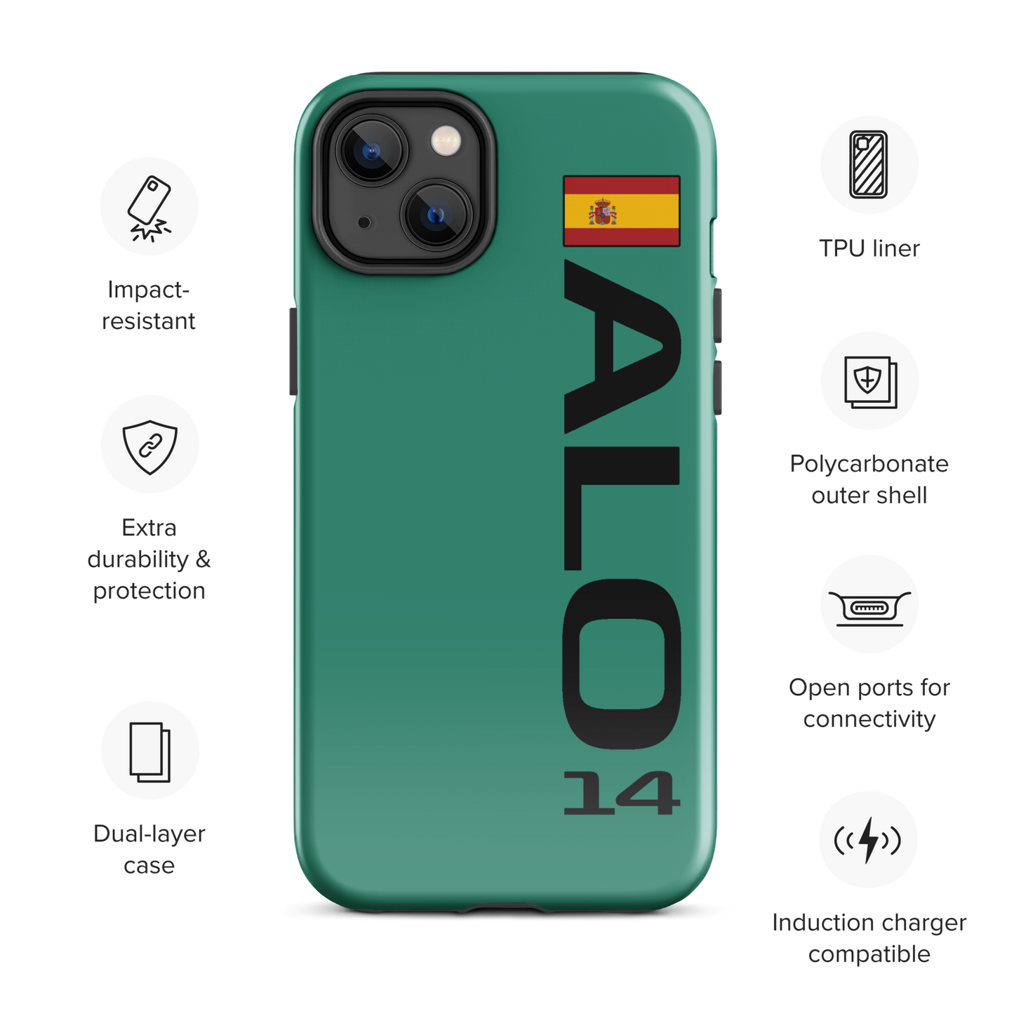 Fernando Alonso #14 Case for iPhone® - Formula Fans