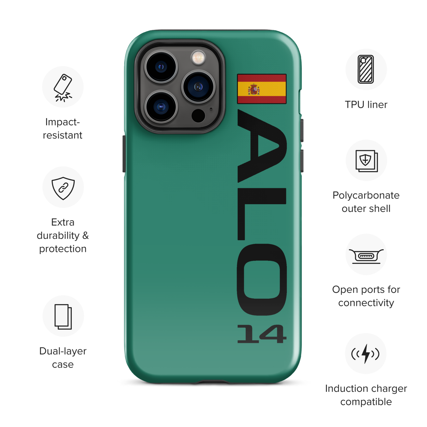 Fernando Alonso #14 Case for iPhone® - Formula Fans