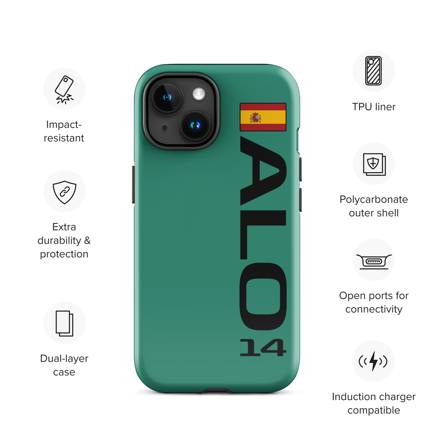 Fernando Alonso #14 Case for iPhone® - Formula Fans