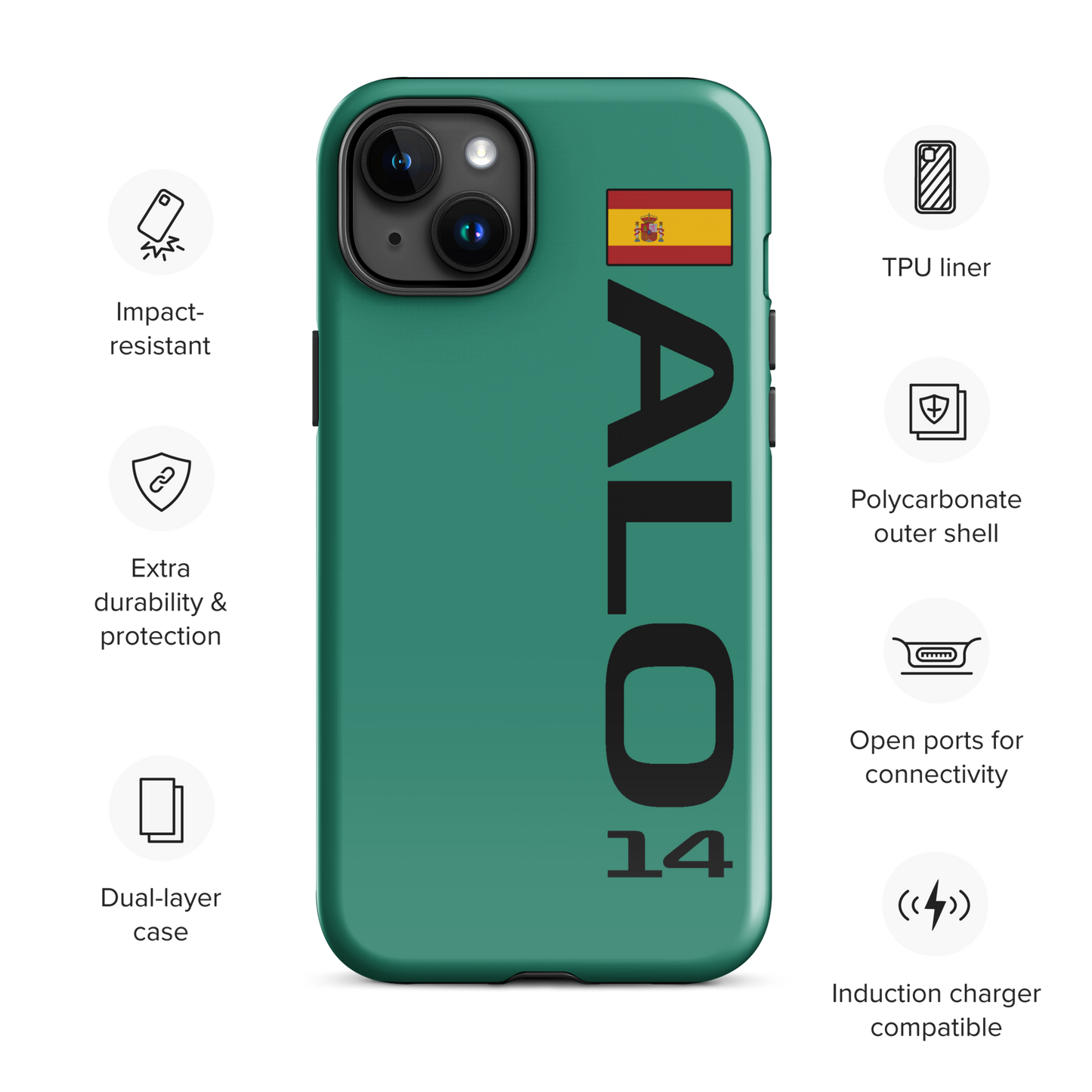 Fernando Alonso #14 Case for iPhone® - Formula Fans