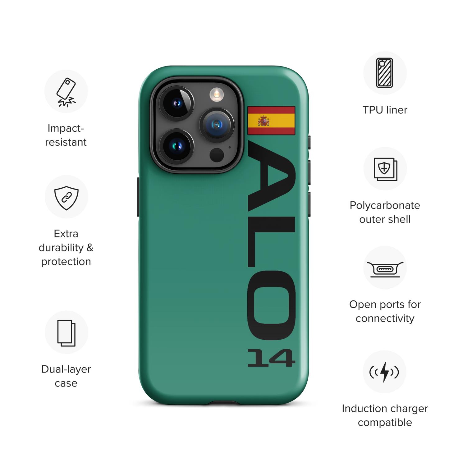 Fernando Alonso #14 Case for iPhone® - Formula Fans